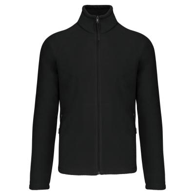 Men's microfleece zip jacket with raglan sleeves